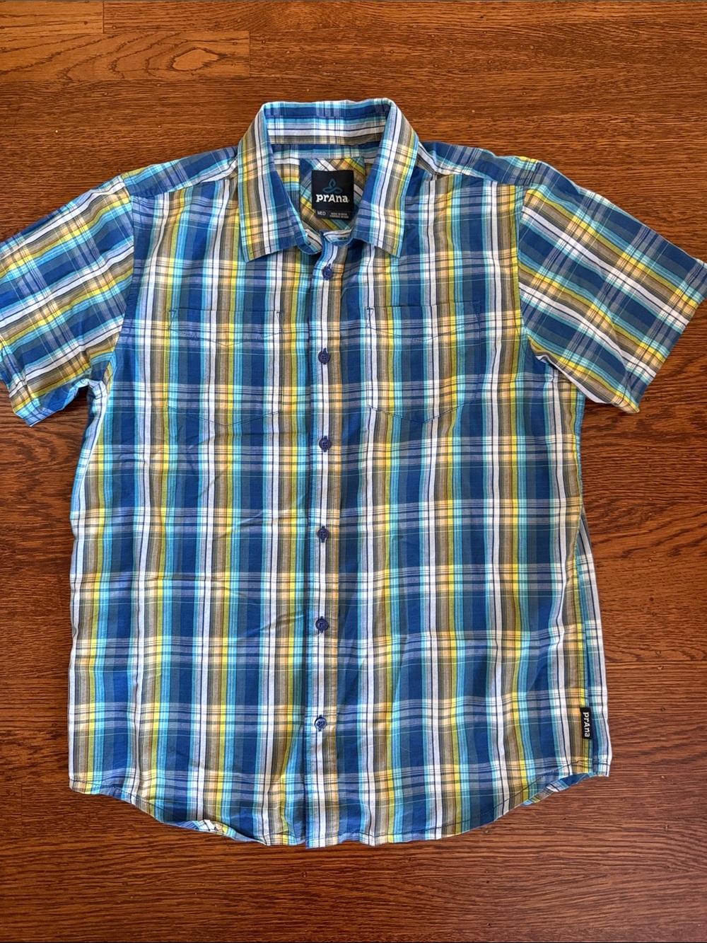 Prana organic cotton button down shirt